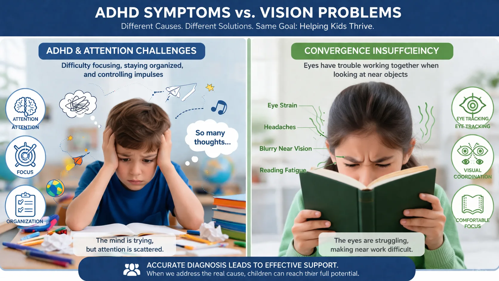 ADHD vs Vision Problems: How to Tell the Difference in Your Child
