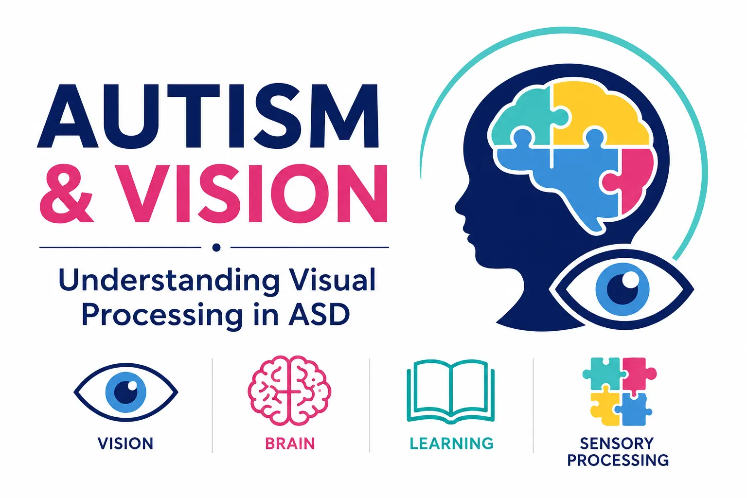 Child with Autism Spectrum Disorder experiencing visual processing challenges during developmental vision assessment