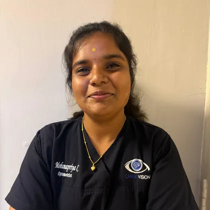 Optometrist Mohana Priya at Caring Vision Therapy