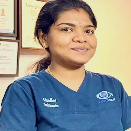Optometrist Vinodini at Caring Vision Therapy