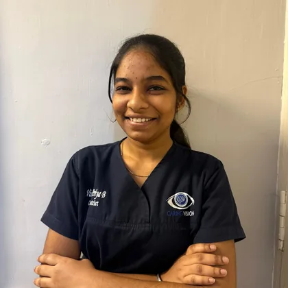 Optometrist Vishnu Priya at Caring Vision Therapy